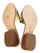 Tory Burch Shoe Size 9 Metallic Gold Leather open toe Logo Slip On Shoes Metallic Gold / 9