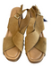 Anthropologie Shoe Size 41 Brown Suede Criss Cross Gold Hardware Shoes Brown / 41