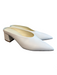 Vince Shoe Size 9M White Leather Pointed Toe Slip On Block Heel Shoes White / 9M