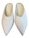 Vince Shoe Size 9M White Leather Pointed Toe Slip On Block Heel Shoes White / 9M