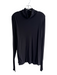 Eileen Fisher Size XL Black Organic Cotton Blend Turtle Neck Long Sleeve Top Black / XL