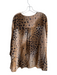 Lafayette 148 Size 2X Brown, Black & Gray Silk Animal Print Button Down Top Brown, Black & Gray / 2X