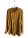 Eileen Fisher Size Est xl Mustard Silk Long Sleeve Collared Button Down Top Mustard / Est xl