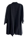 Eileen Fisher Size 1X Black Cotton Open Front Back Pleat Textured Pockets Coat Black / 1X