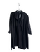 Eileen Fisher Size 1X Black Cotton Open Front Back Pleat Textured Pockets Coat Black / 1X