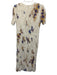Jason Wu Collection Size 10 Cream White, Beige & Purple Cotton & Silk Dress Cream White, Beige & Purple / 10