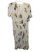 Jason Wu Collection Size 10 Cream White, Beige & Purple Cotton & Silk Dress Cream White, Beige & Purple / 10