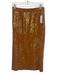 By Anthropologie Size S Orange & Gold Wool Blend Elastic Waistband Knit Skirt Orange & Gold / S
