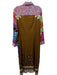 Mucho Gusto Size M Purple & Multi Viscose Blend Abstract Print Long Sleeve Dress Purple & Multi / M