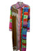 Mucho Gusto Size M Purple & Multi Viscose Blend Abstract Print Long Sleeve Dress Purple & Multi / M