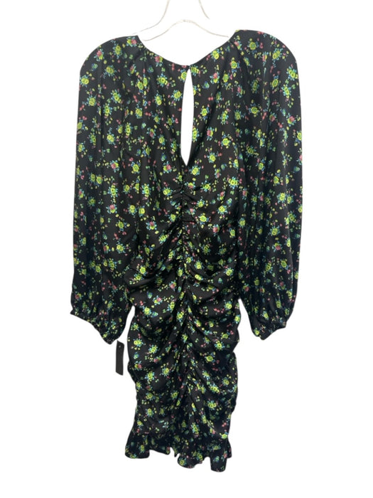 Sandro Size 40 Black, Yellow & Multi Polyester Floral Long Balloon ...