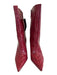 Schutz Shoe Size 8.5 Rose Pink Leather Upper Croc Embossed Side Zip Boots Rose Pink / 8.5