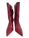 Schutz Shoe Size 8.5 Rose Pink Leather Upper Croc Embossed Side Zip Boots Rose Pink / 8.5