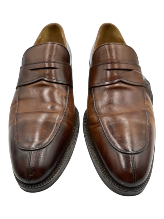 Magnanni Shoe Size 9 AS IS Brown Leather Solid Loafer Men's Shoes Brown / 9