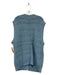 Free People Size M Light Blue Cotton Knit Ribbed Detail Button Up Vest Sweater Light Blue / M