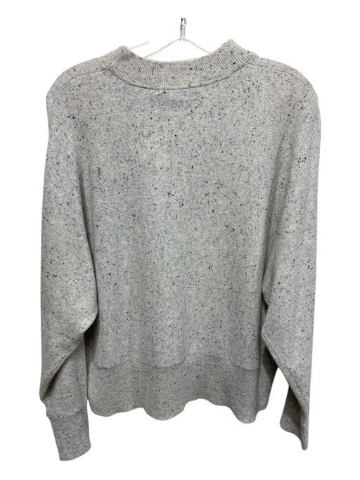 Antonio Melani Size L Gray & Black Print Cashmere Speckled Crewneck Sweater Gray & Black Print / L