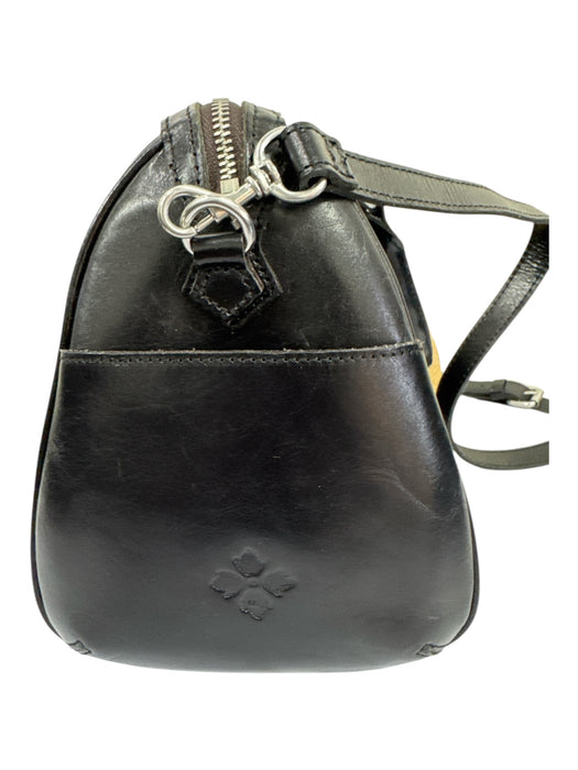 Patricia Nash Black Leather Embossed Top Handle Crossbody Bag Black / Medium