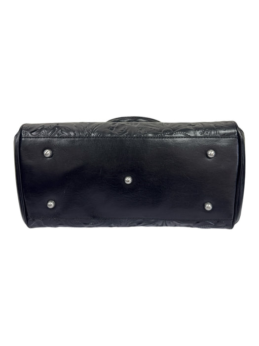 Patricia Nash Black Leather Embossed Top Handle Crossbody Bag Black / Medium