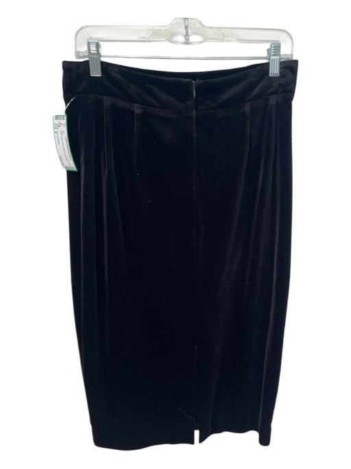 Antonio Melani Size 8 Black Velvet Midi Skirt Black / 8