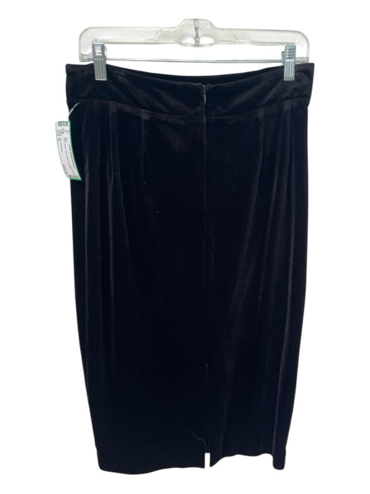 Antonio Melani Size 8 Black Velvet Midi Skirt Black / 8