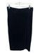 Antonio Melani Size 8 Black Velvet Midi Skirt Black / 8