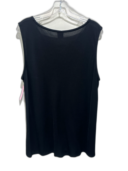 Eileen Fisher Size 1X Black Viscose Sleeveless Top Black / 1X