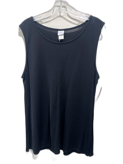 Eileen Fisher Size 1X Black Viscose Sleeveless Top Black / 1X