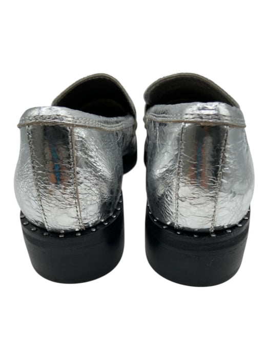 Dolce Vita Shoe Size 8.5 Silver Leather Upper Metallic Penny Loafers Silver / 8.5