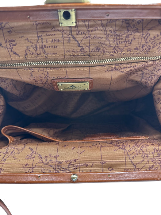 Patricia Nash Brown & Multi Leather Textile Top Handle Crossbody Strap Bag Brown & Multi / M