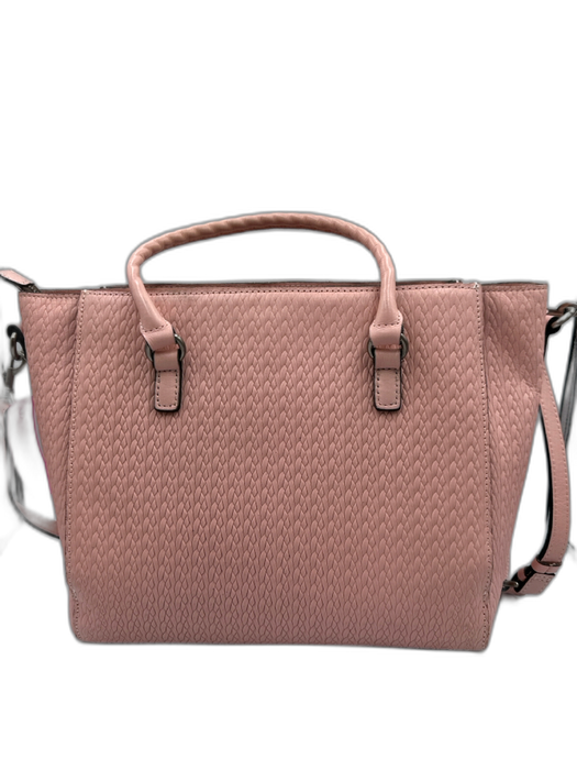 Patricia Nash Light Pink Leather Braided Design Multi Strap Bag Light Pink / M/L