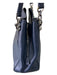 Kate Spade Navy Pebbled Leather Double Top Handle Silver Hardware Bag Navy / S