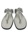 Tory Burch Shoe Size 8.5 White Leather Thong Logo Slip On Sandals White / 8.5