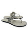 Tory Burch Shoe Size 8.5 White Leather Thong Logo Slip On Sandals White / 8.5