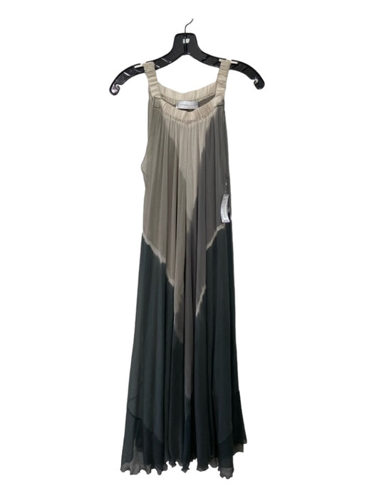 Viviana Uchitel Size 2 Gray & Light Gray Silk Ombre Shift Dress Sleeveless Dress Gray & Light Gray / 2