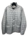 Adi Pure By Adidas Size L Light Gray Synthetic Puffer Zip Up Men's Jacket L