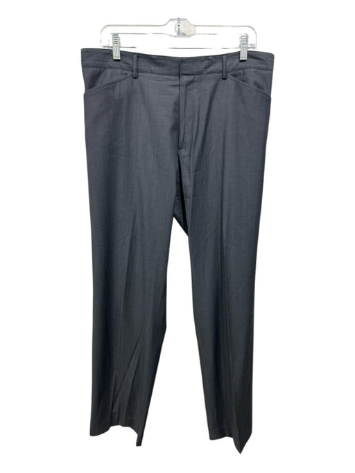 Theory Size Est 34 Dark Gray Wool Blend Solid Dress Men's Pants Dark Gray / Est 34