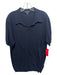 Porsche Design Size L Navy Cotton Blend Solid Knit Polo Men's Short Sleeve Navy / L