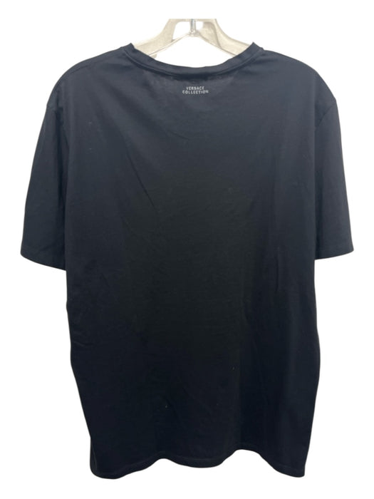Versace Collection Size XL Black & White Cotton Blend Abstract Crew Short Sleeve Black & White / XL