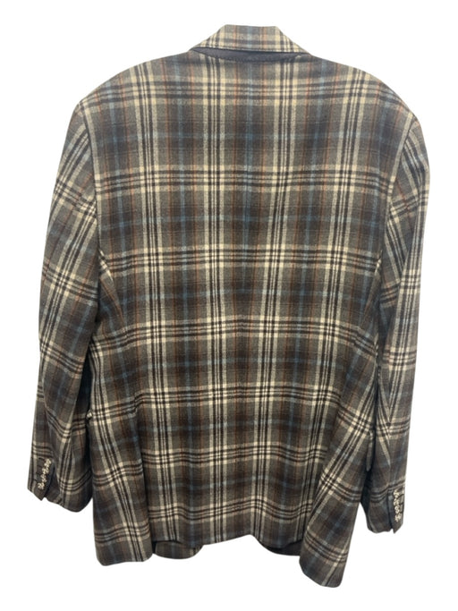 Paul Stuart Brown & Multi Plaid 2 Button Men's Blazer Brown & Multi / Est L