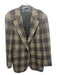 Paul Stuart Brown & Multi Plaid 2 Button Men's Blazer Brown & Multi / Est L