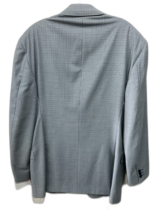 Canali Blue Wool Houndstooth 2 Button Men's Blazer Blue / 58