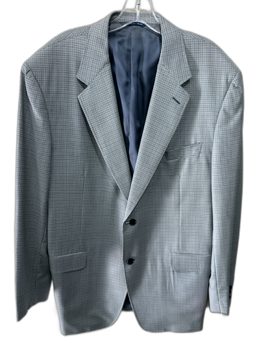 Canali Blue Wool Houndstooth 2 Button Men's Blazer Blue / 58