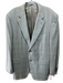 Canali Gray & Blue Wool Blend Plaid 2 Button Men's Blazer Gray & Blue / 56L
