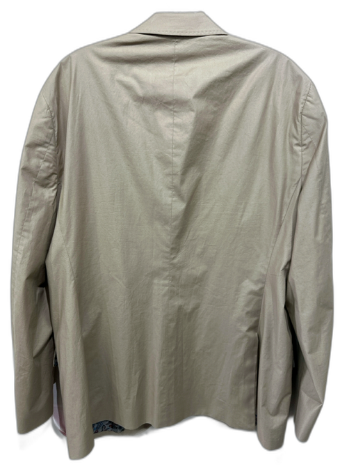 Etro Tan Cotton Blend Solid 2 Button Men's Blazer Tan / 56