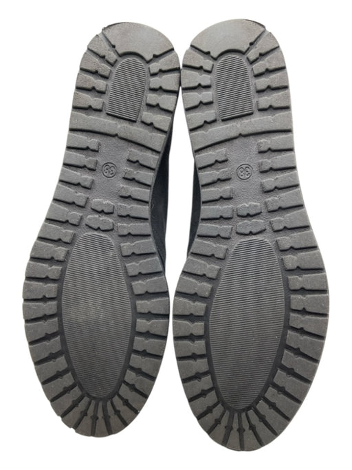 Toni Pons Shoe Size 38 Dark Gray & Black Suede Round Toe lace up Wedge Booties Dark Gray & Black / 38