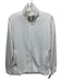 Adidas Size M White Polyester Zip Front Logo Mock Neck Long Sleeve Jacket White / M