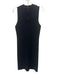 Tart Size M Black Viscose Rib Knit Sleeveless Back Zip Knee length Dress Black / M