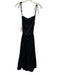 FP Beach Size Small Black Cotton Blend Spaghetti Strap Ruched Gathered Dress Black / Small