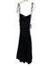 FP Beach Size Small Black Cotton Blend Spaghetti Strap Ruched Gathered Dress Black / Small
