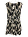 Banana Republic Size 6 Black & White Cotton Sleeveless Abstract Print Dress Black & White / 6